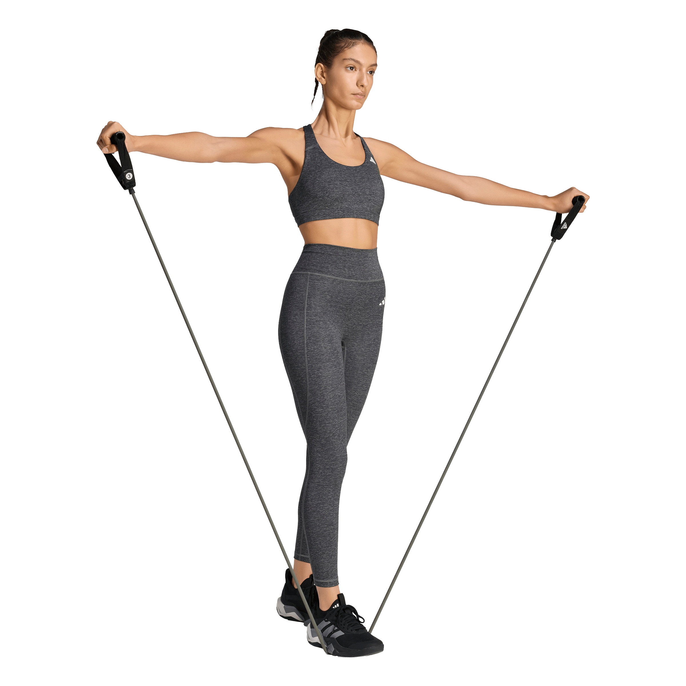 ADIDAS PERFORMANCE Skinny Παντελόνι φόρμας 'Optime Essentials' σε γκρι