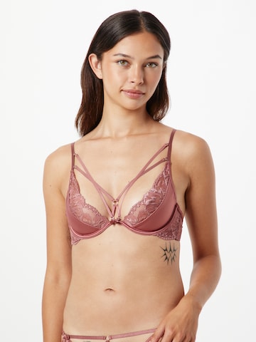 Hunkemöller - Triangular Soutien 'Extrovert' em rosa: frente