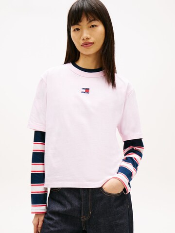 Maglietta di Tommy Jeans in rosa: frontale