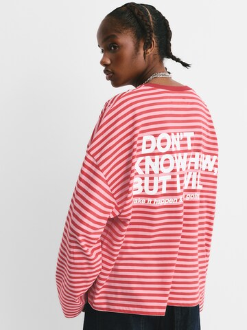 Maglia extra large 'PACIFIC' di Pull&Bear in rosa: frontale