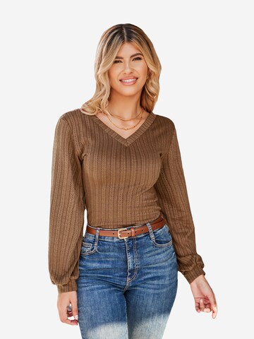 Cupshe Blouse in Brown