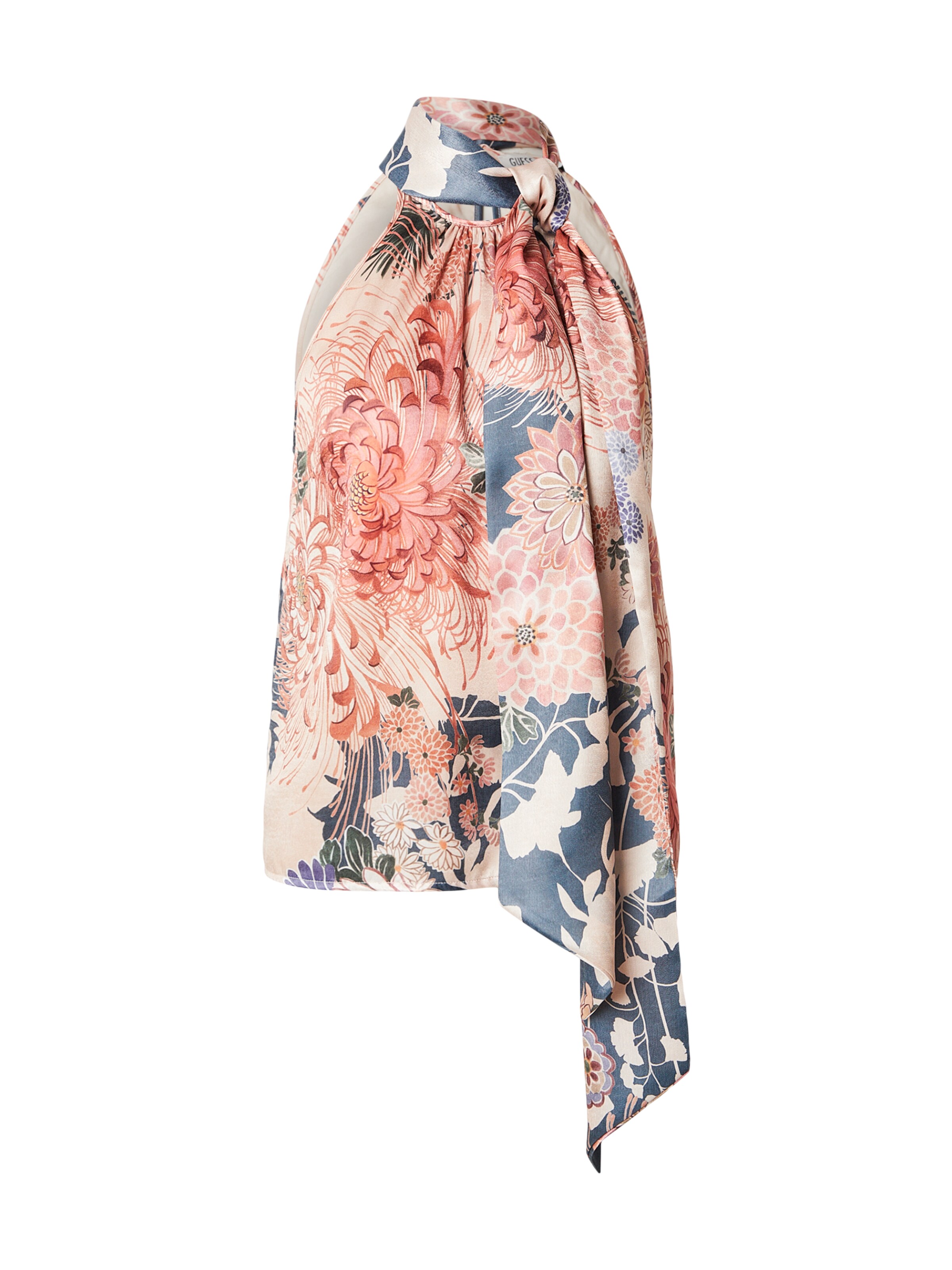 GUESS Chemisier 'FOULARD' en beige clair / opal / violet clair / pêche / rose, Vue avec produit