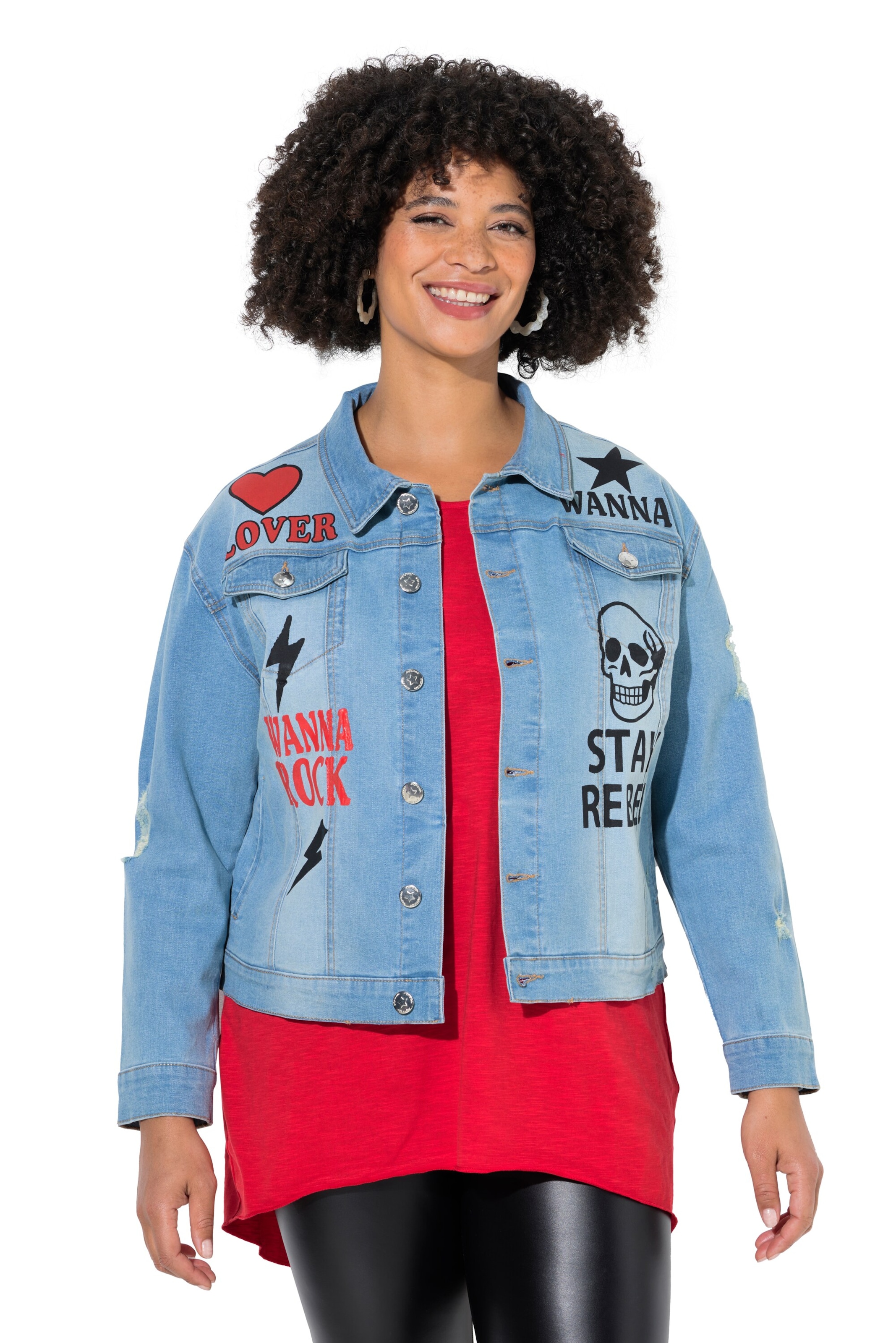 Angel of Style Between-season jacket in Blue: front