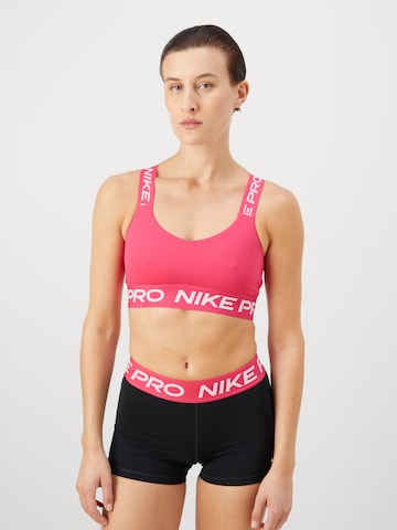 NIKE Bustier Športni nederček | roza barva: sprednja stran