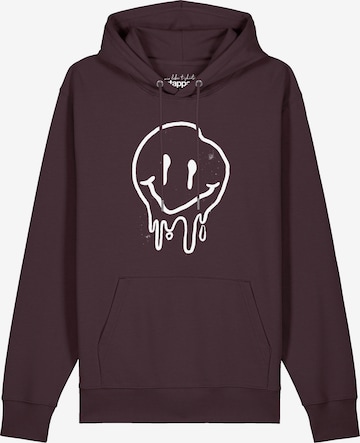 Sweat-shirt ' Smiley ' Watapparel en rouge : devant