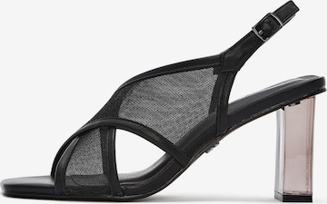 Sandales Derimod en noir : devant