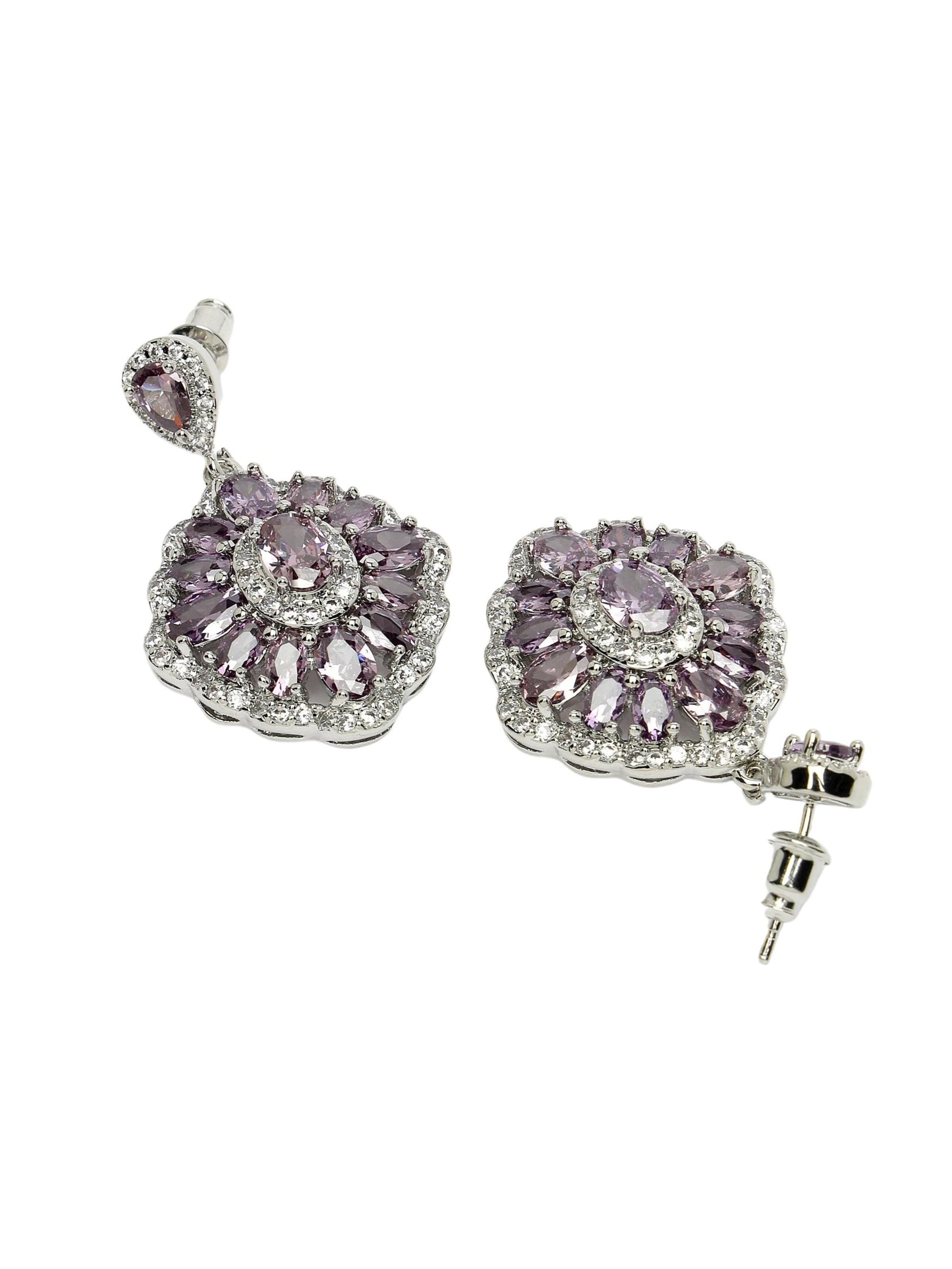 AVANT-GARDE PARIS Earrings 'Stefaniaa' in Purple