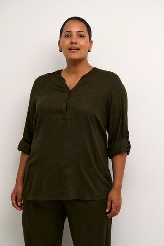KAFFE CURVE Blouse 'Mille' in Green: front