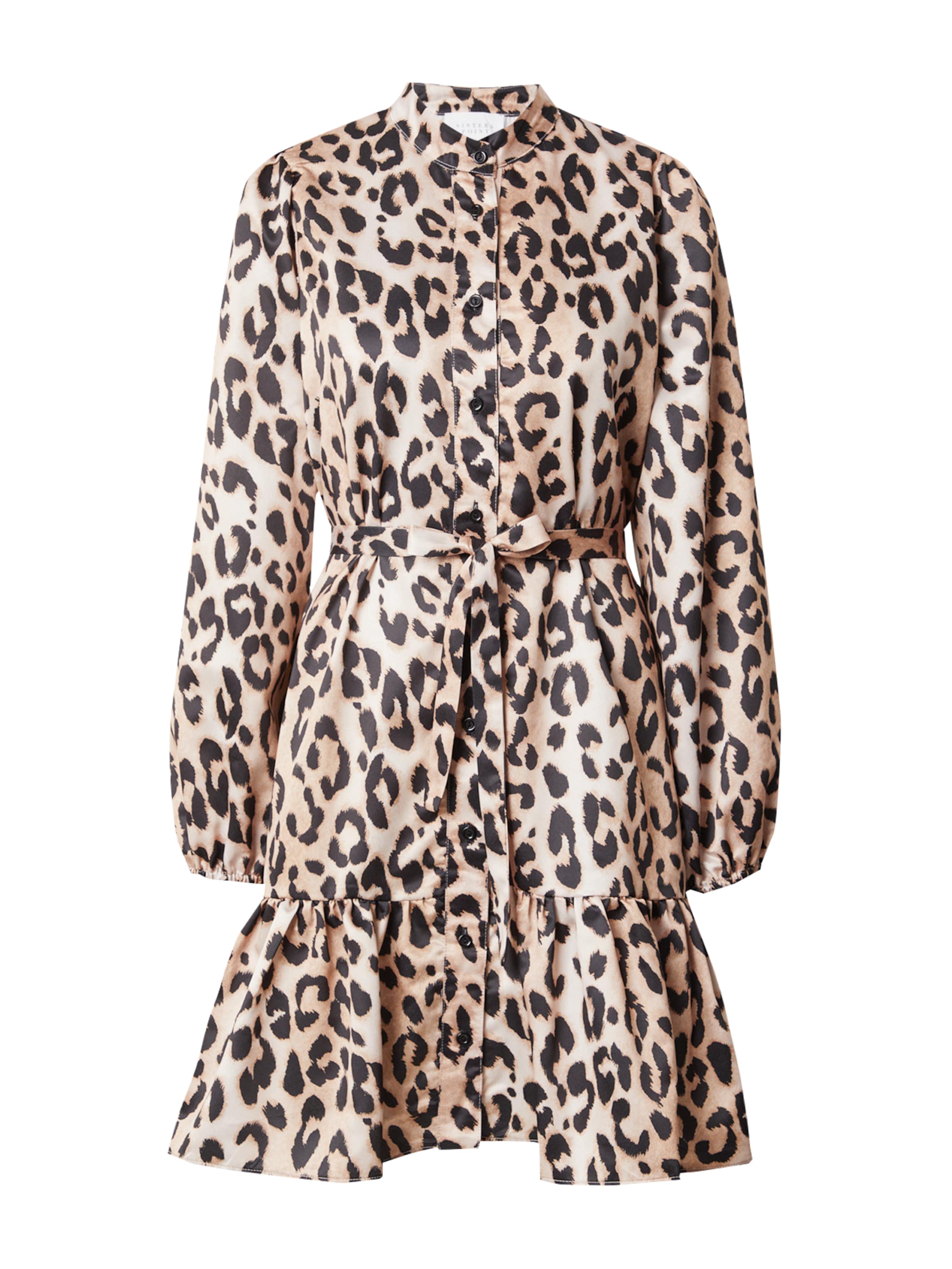 SISTERS POINT Jurk 'GURA' in Bruin: voorkant