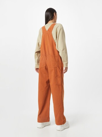 Monki Regular Dungaree jeans in Brown