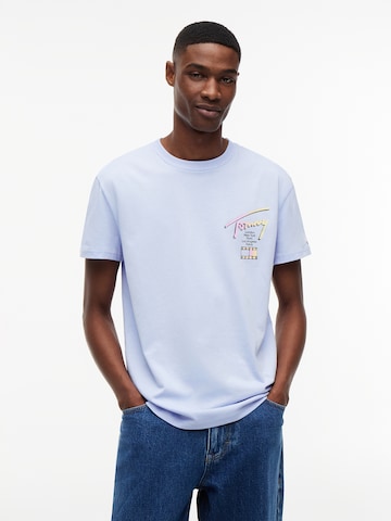 Tommy Jeans Тениска 'CITY SIGN' в синьо