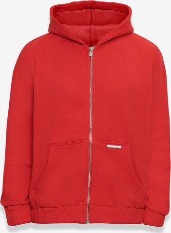 Dropsize Zip-Up Hoodie 'Bazix Republiq' in Red: front