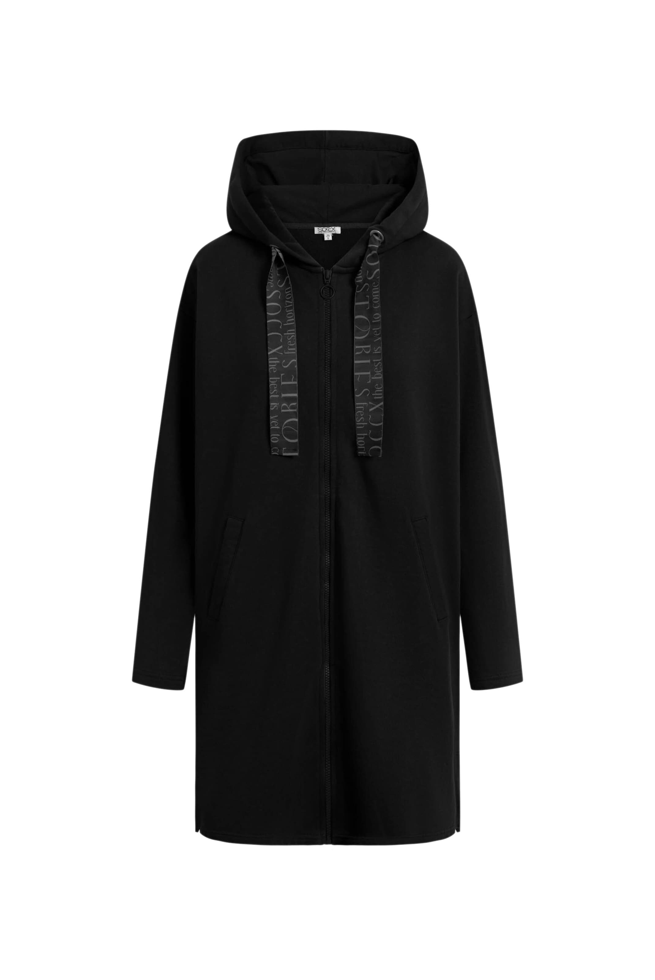 Soccx Sweatjacke in Schwarz: Vorderseite