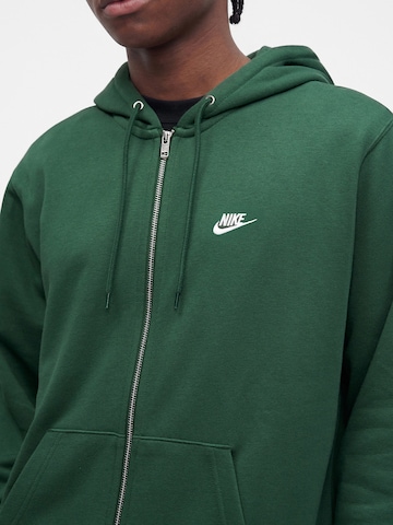 Nike Sportswear Sweatjacke 'Club Fleece' in Grün