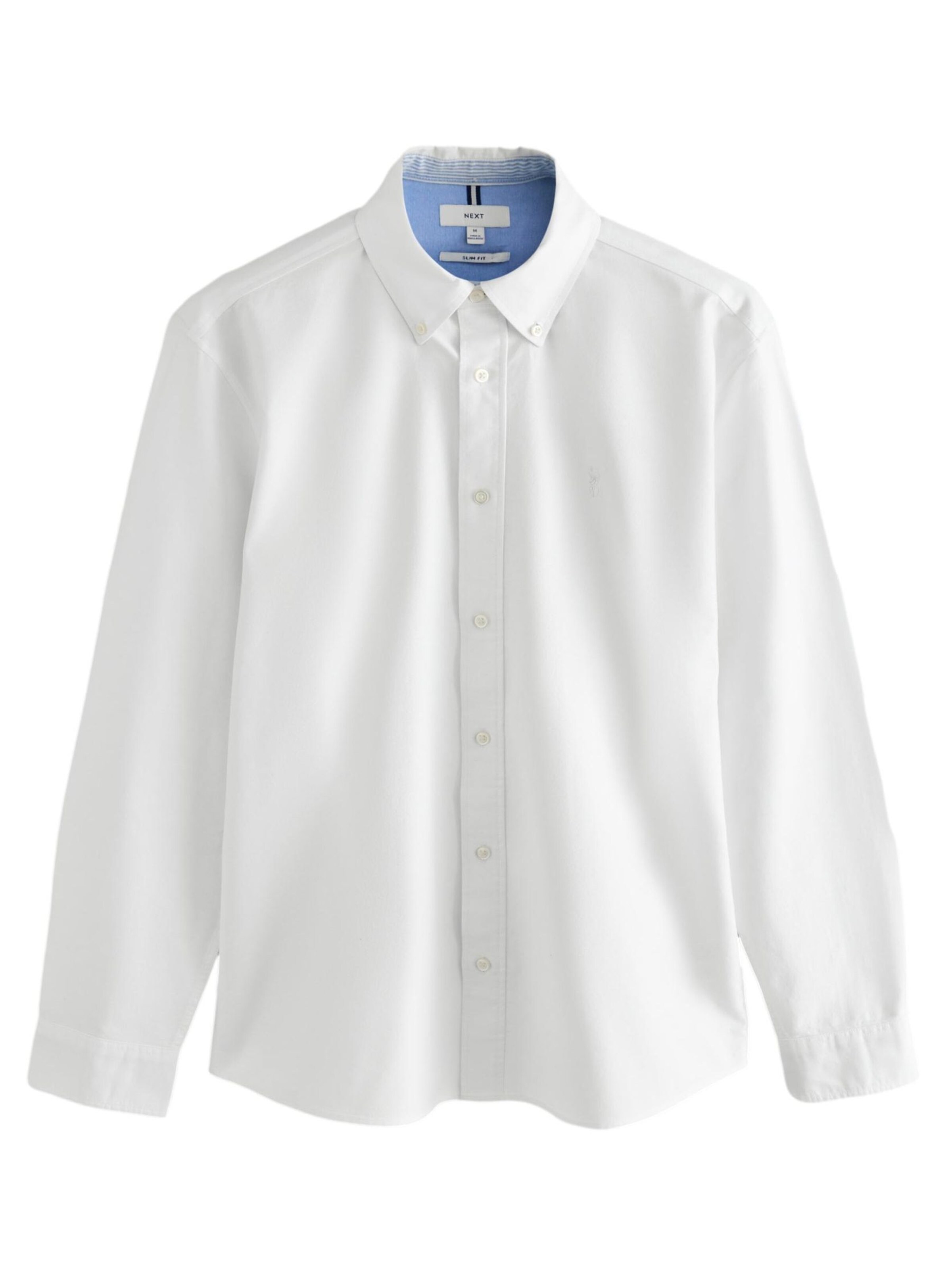 Next Slim fit Πουκάμισο σε λευκό: μπροστά