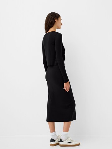 Bershka Knit cardigan in Black