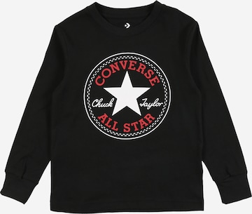 CONVERSE - Camiseta en negro: frente