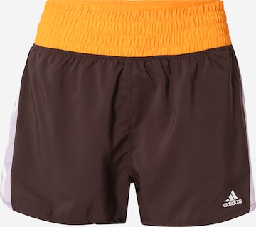 Regular Pantaloni sport 'Hyperglam ' de la ADIDAS SPORTSWEAR pe maro: față