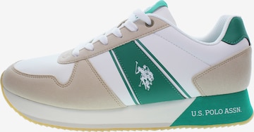 U.S. POLO ASSN. Sneakers laag in Wit: voorkant
