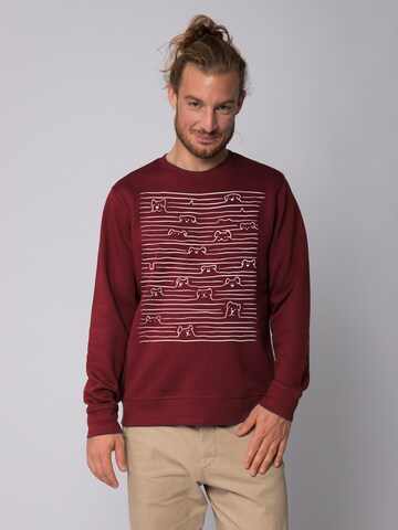 Sweat-shirt ' Doodle Dogs ' Watapparel en rouge : devant