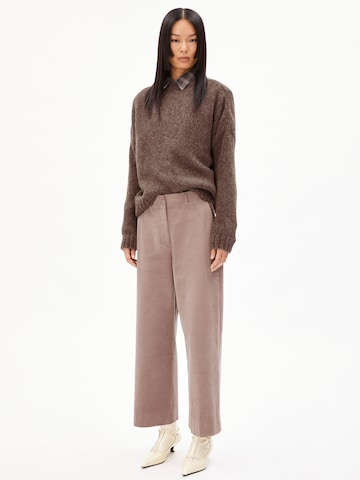 ARMEDANGELS Wide leg Pants 'JAALMA CORDUROY' in Brown