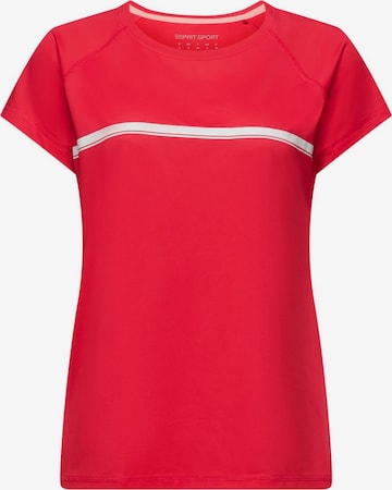 T-shirt fonctionnel ESPRIT en rouge : devant