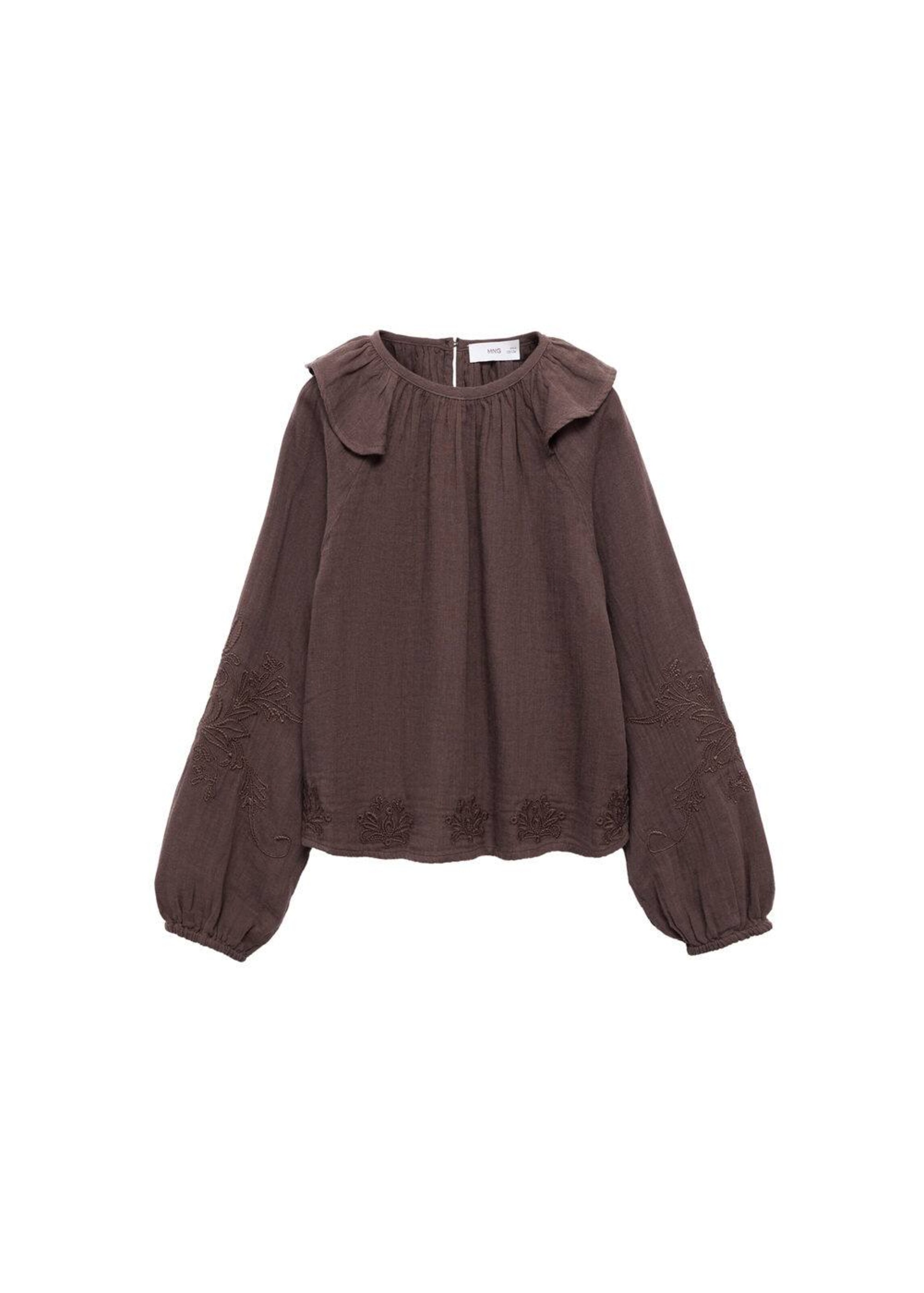 MANGO KIDS Blouse 'Maggie' in Brown: front