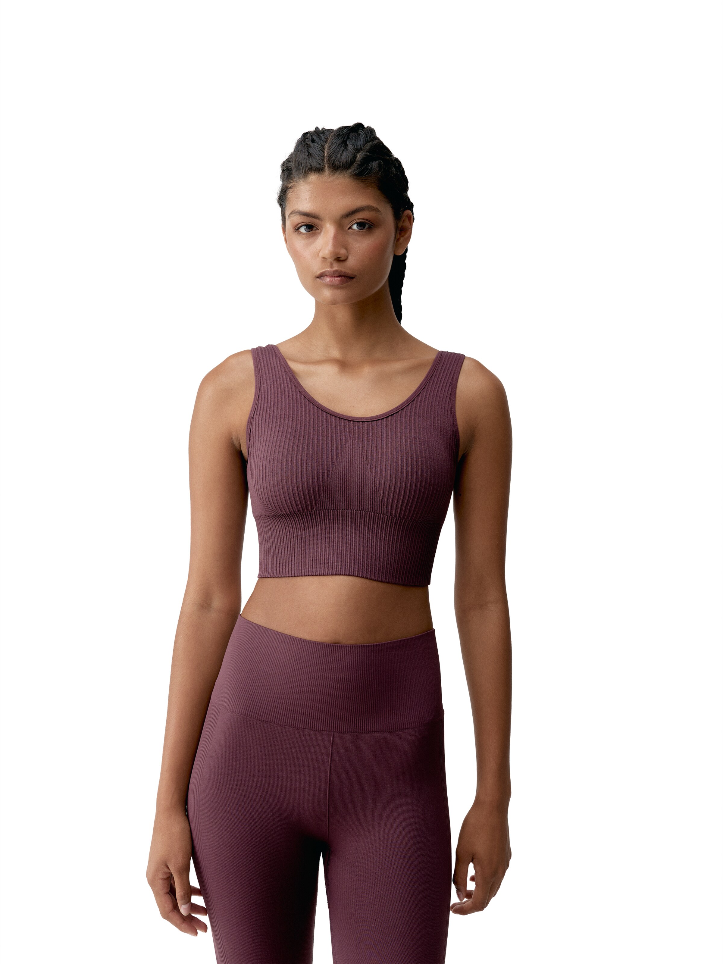 Born Living Yoga Sporttop ' Flow ' in Rood: voorkant