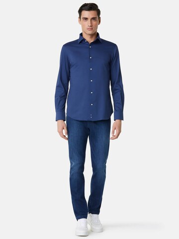 Boggi Milano Regular Fit Hemd in Blau