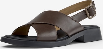 Sandalo con cinturino 'Dana' di CAMPER in marrone: frontale