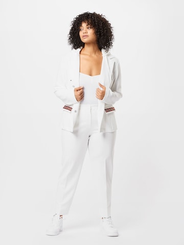 Regular Pantalon à plis Persona by Marina Rinaldi en blanc