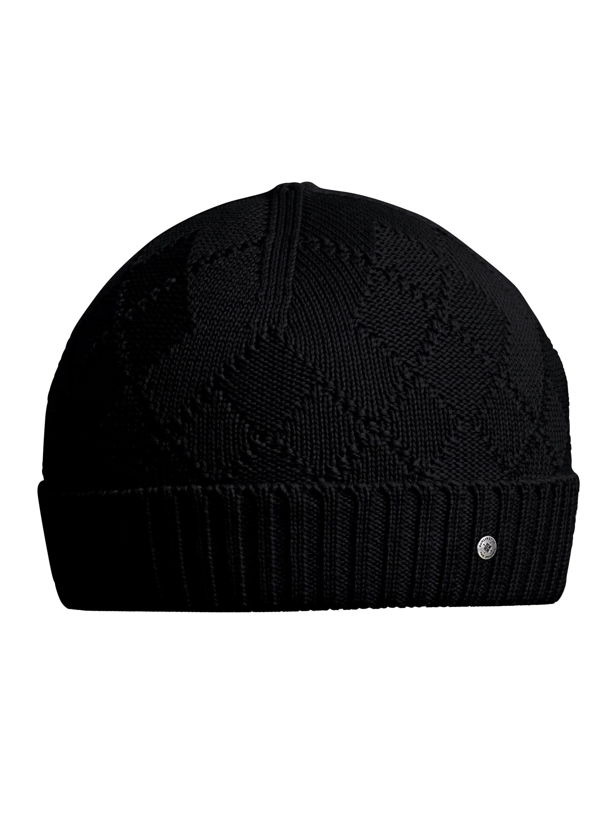 BURLINGTON Hut 'Argyle Accent'‌ in Schwarz: Vorderseite