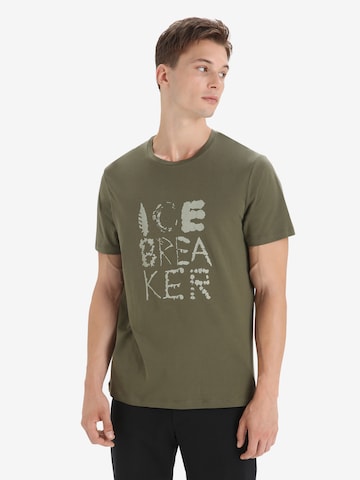 ICEBREAKER Функциональная футболка в Зеленый: спереди