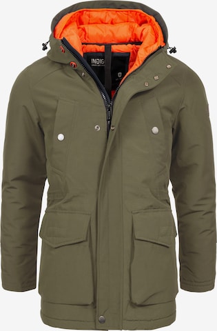 INDICODE JEANS Winter Parka 'Waters' in Green: front