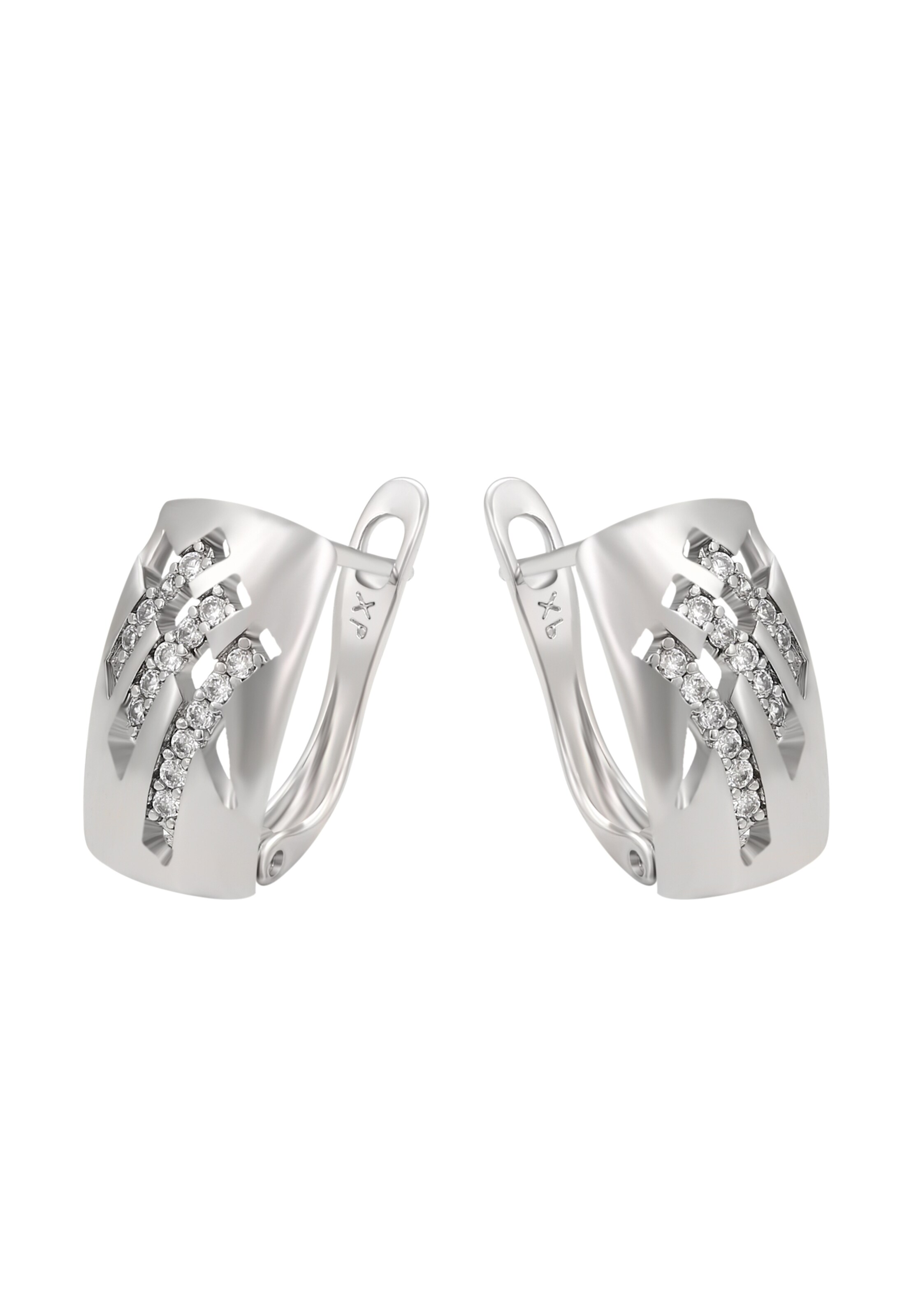 Boucles d'oreilles faina en argent : devant