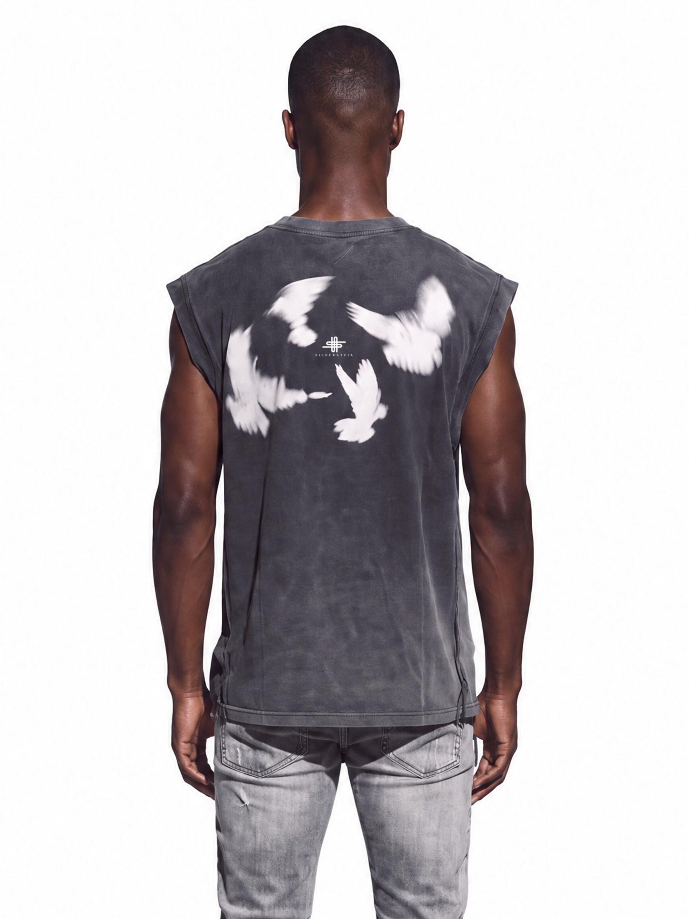 Silverstein Official Shirt 'Silverstein-Official Tank Top Ärmellos Anthrazit Wild Bird Black Tee'‌‌‌‌‌‌‌‌‌‌ in Grau: Vorderseite