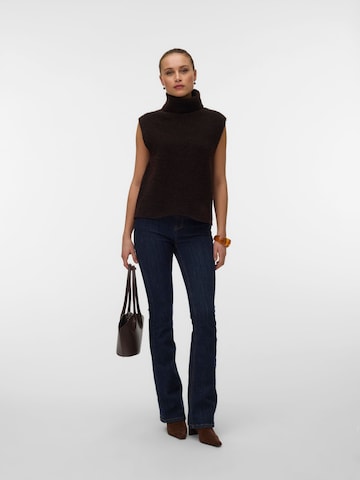 VERO MODA Gebreid vest 'VMEverlee' in Bruin