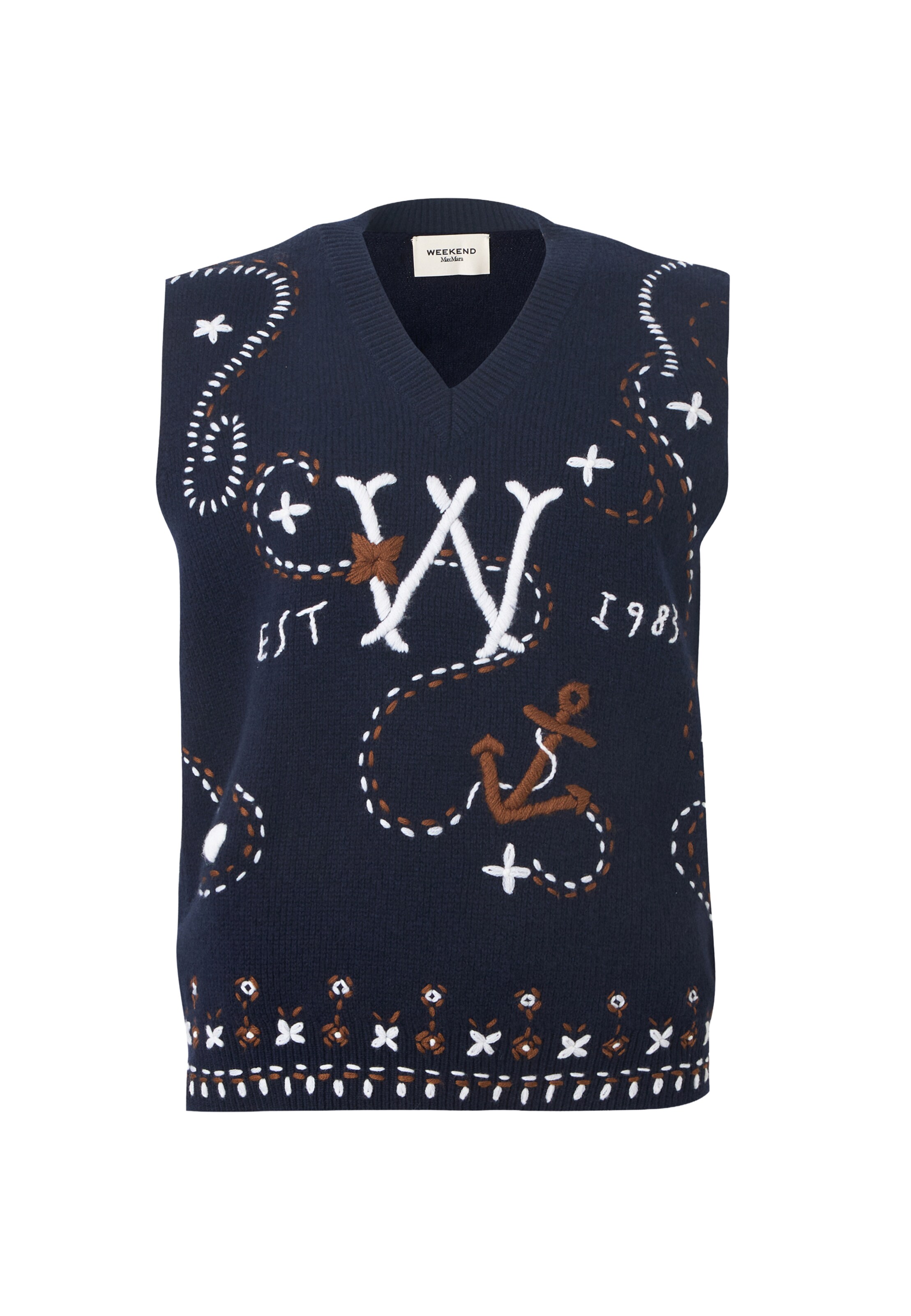 Weekend Max Mara Trui 'CACAO' in Blauw: voorkant