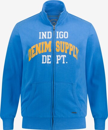 JP1880 Sweatjacke in Blau: predná strana