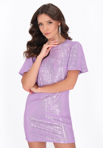 faina Cocktailjurk in Lila: voorkant