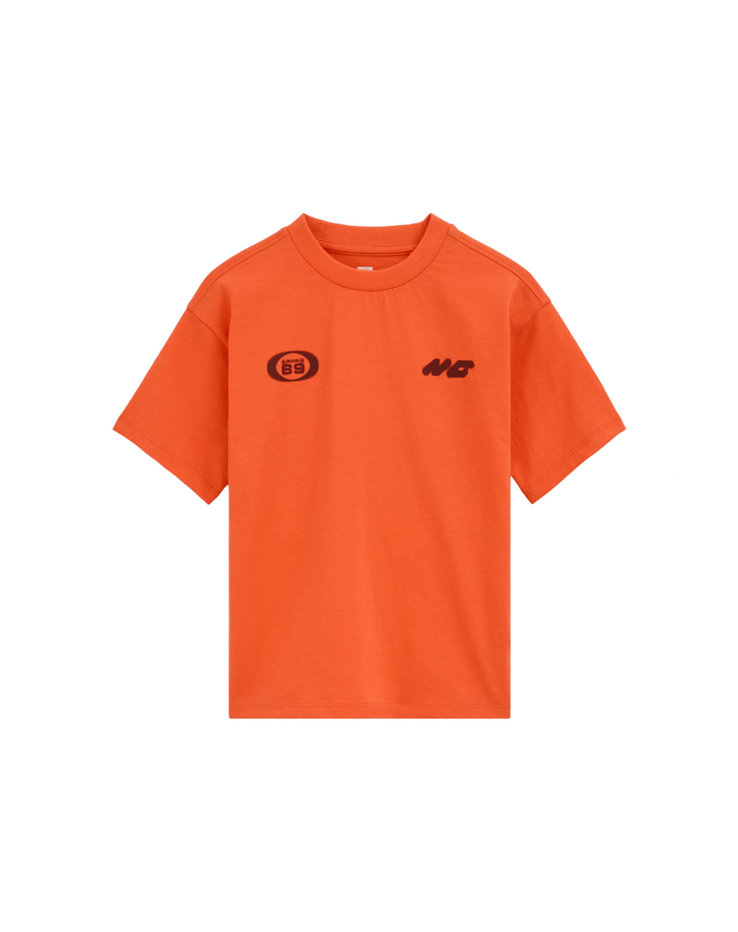 T-Shirt WE Fashion en orange : devant