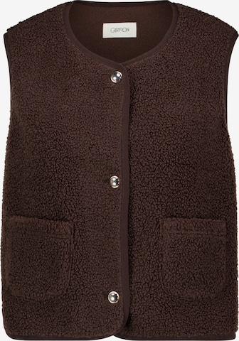 Cartoon Vest in Brown: front