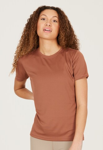 Athlecia Performance Shirt 'Rosalva' in Brown: front