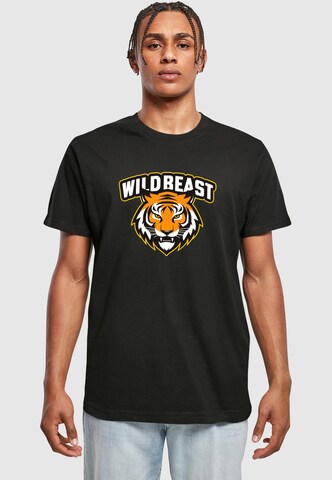 T-Shirt 'Wild Beast Tiger' Mister Tee en noir : devant