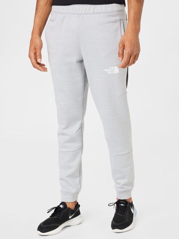 Effilé Pantalon de sport THE NORTH FACE en gris : devant