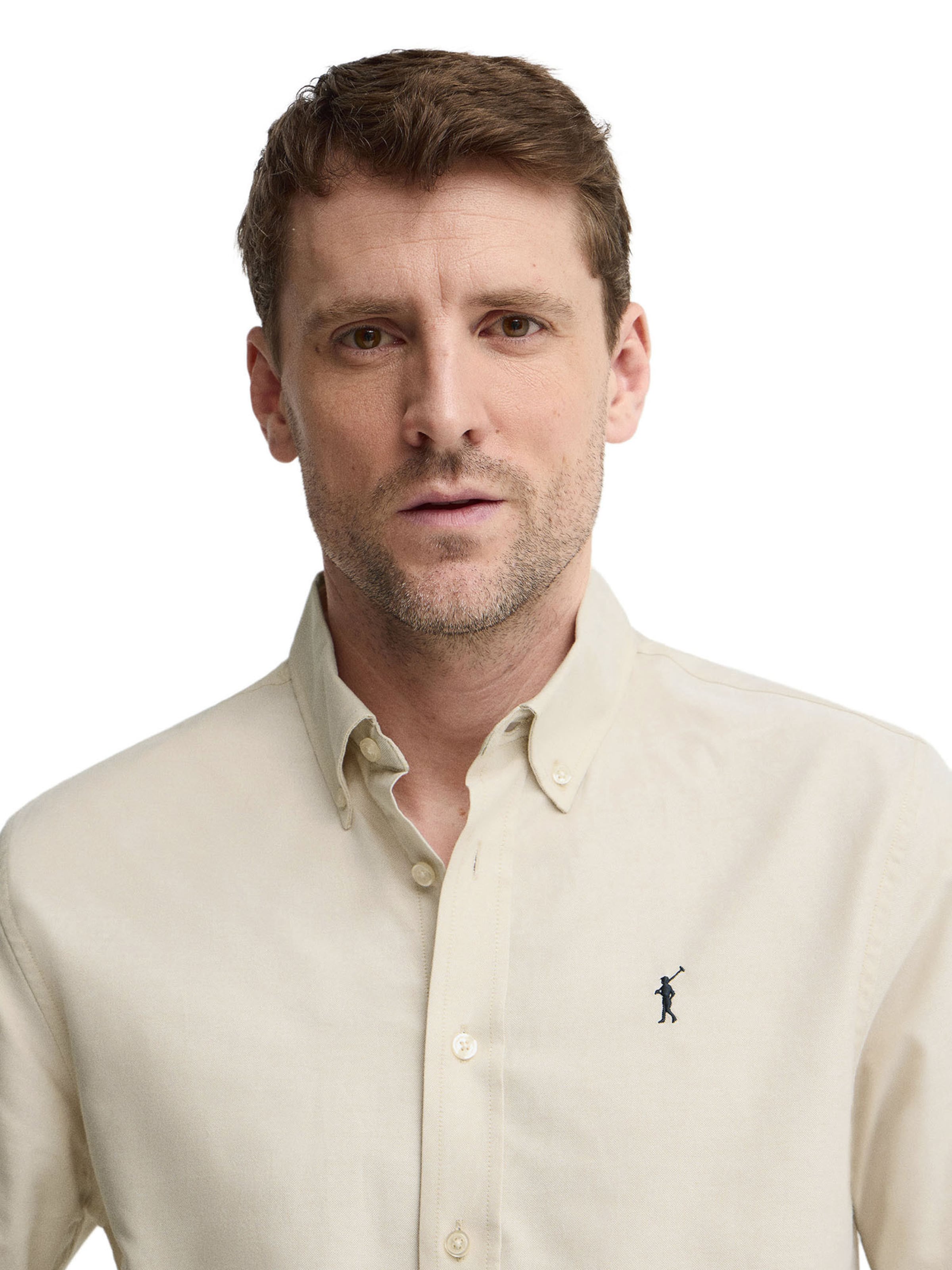 Polo Club Regular fit Button Up Shirt in Beige