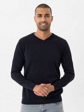 Pull-over Anou Anou en bleu : devant