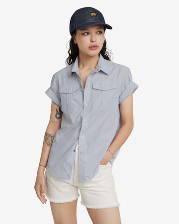 G-Star RAW Blouse in Blauw: voorkant