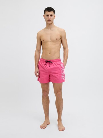 JACK & JONES Zwemshorts 'JPSTMaui' in Roze