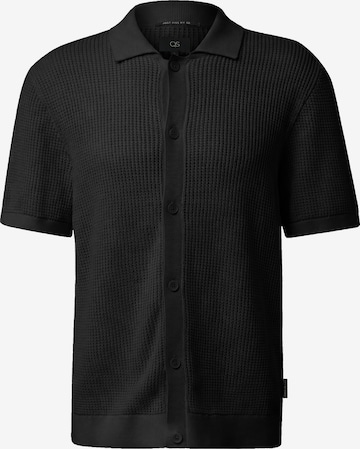 Pull-over QS en noir : devant
